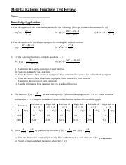 Mhf4u rational functions word problems.  How long did it ta St Sample TEST on ration...