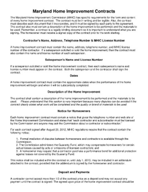 Mhic Contract Template