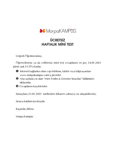 Mi̇ni̇ Test PDF Scribd.