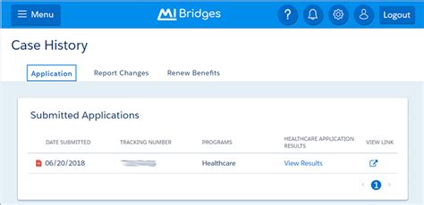 Mi bridges application tracking number.  The new application tracker w...