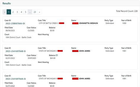 Mi court case search.  This page provides information about Court Record...