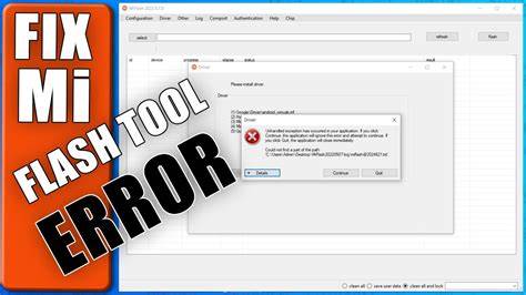 Mi flash tool unhandled exception.  This one's easy.  New comments cannot be po...