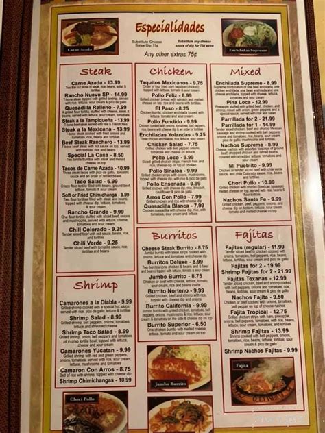 Mi pueblito hurricane menu. Therefore, Mi Pueblito Restaurant was founded in 2000 year, to promote and maintain the Richness of the Colombian cuisine in United States. ... Mi Pueblito Richmond. 9425 Richmond Ave Houston, TX 77063. 1 (713) 334 4594. Opening Hours. Sunday - Thursday 8am - 10pm. Friday - Saturday 8am - 11pm. Our. 