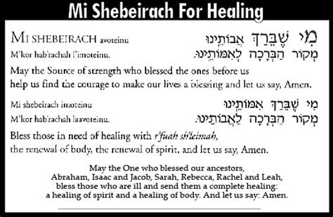 Mi sheberach transliteration