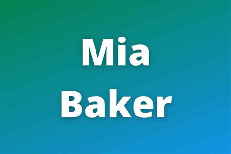 Mia Baker  Palembang