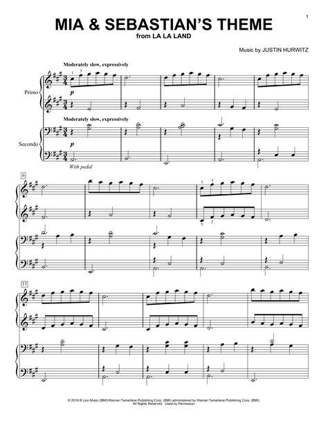 Mia and sebastians theme sheet music. Jan 31, 2018 ... Mia and Sebastian's Theme from La La Land, transcribed for solo piano. Originally composed by Justin Hurwitz. Sheet music available at: ... 