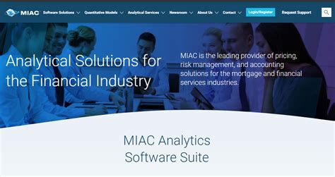 Miac analytics. 51 to 200 Employees. 4 Locations. Type: Company - Private. Founded in 1989. Revenue: $5 to $25 million (USD) Investment & Asset Management. Competitors: Unknown. MIAC® was founded in 1989 to provide Whole Loan, MSR and Structured Products independent valuations and analytical software, independent asset and … 