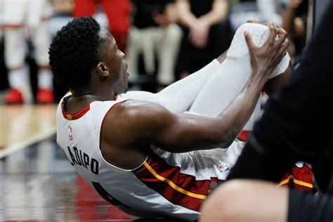 Miami’s Oladipo injures left knee late in Heat playoff game