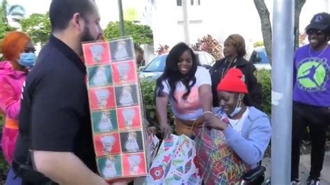 Miami Gardens Police organize caravan, hand out gifts to officer’s 14-year-old daughter facing challenges from childhood cancer