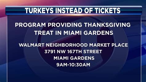 Miami Gardens Police spread holiday cheer with ‘Turkeys Instead of Tickets’ event