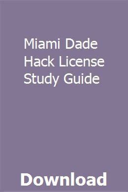 Miami dade hack license study guide. - Manual do aparelho accu chek active.