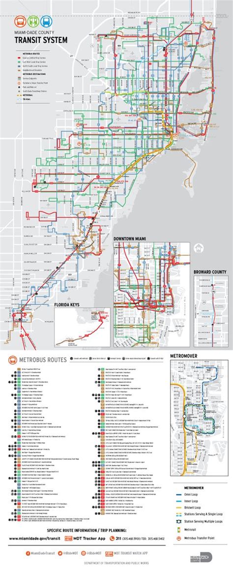 Miami dade metro bus schedule. Transportation & Public Works. Eulois Cleckley, Director and CEO. Overtown Transit Village North. 701 NW 1st Court, Suite 1700, Miami, FL 33136. 786-469-5675 |. Contact Us | About Us. Metrobus routes, transfers and connecting information. Find your nearest route and the schedule for the day you plan to travel. routes, bus, metrobus. 