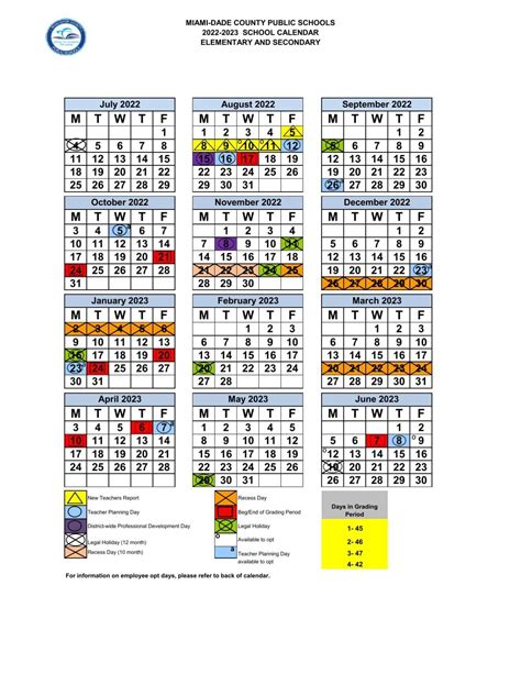 +Teachers new to Miami-Dade County Public Schools may opt to work one or two days, June 10, 13, 2022, in lieu of any one or two of the following days: September 7, 2021, September 16, 2021, November 24, 2021, January 21, 2022 and April 15, 2022.