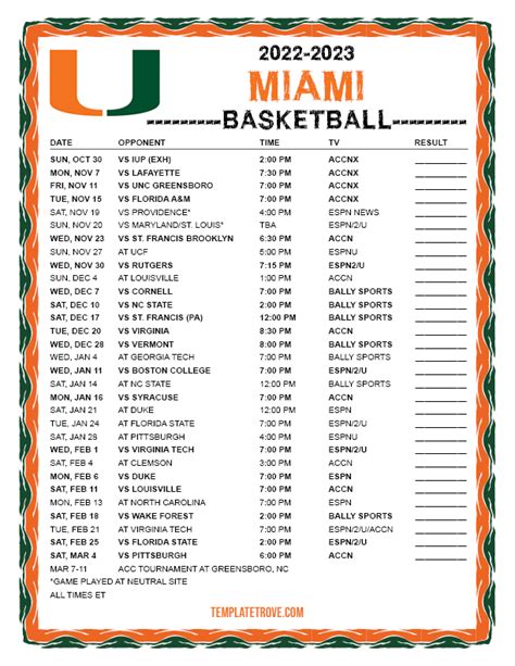 Miami hurricanes basketball schedule. Things To Know About Miami hurricanes basketball schedule. 