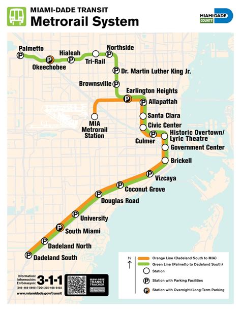 Miami-Dade Transit Mobile Services provides Metrorail estimated times of arrival and schedules, Metrorail and Metromover station information, Metrobus route information and schedules, and contact phone numbers.. 