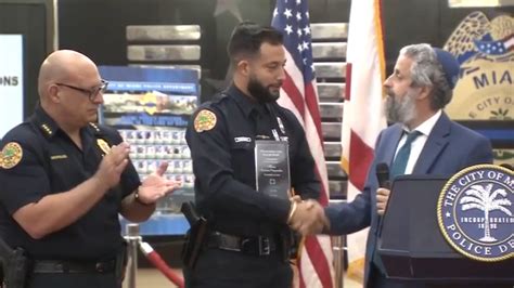 Miami officer honored for heroic rescue of drowning child with autism