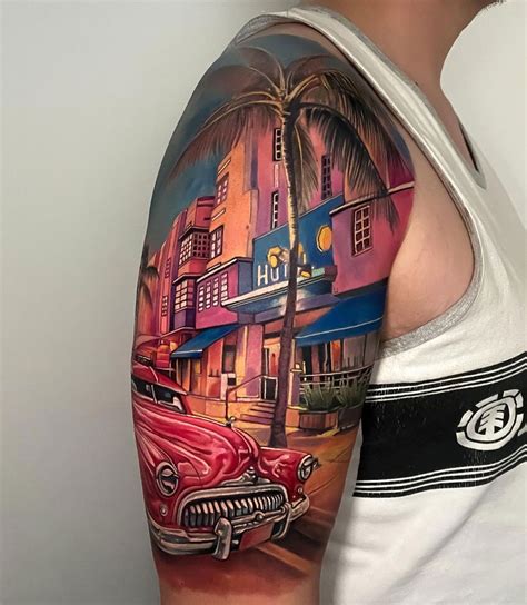 Miami tattoo. When visiting Miami, most people sit in the sun, party all night at the hottest clubs and shop. Miami is an exciting shopping destination for many people, but it can be a bit overw... 
