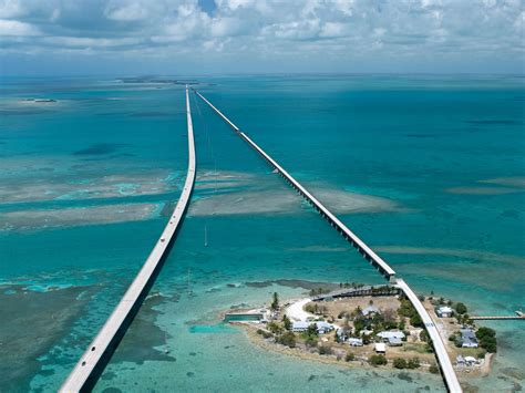 It is connected to Miami via the Overseas Highway. The distance to Key West is about 125 miles (201 km). Route 1 goes through the Keys in a scenic and sunny trip. The first bridge was built by the …. 