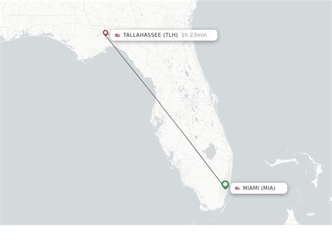 Tallahassee to Miami Flights Flights from TLH to MIA are operated 23 times a week, with an average of 3 flights per day. Departure times vary between 05:46 - 20:59. The earliest flight departs at 05:46, the last flight departs at 20:59. However, this depends on the date you are flying so please check with the full flight schedule above to see ...
