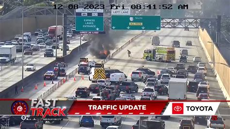 Miami-Dade Fire Rescue respond to car fire on I-95 in North Miami