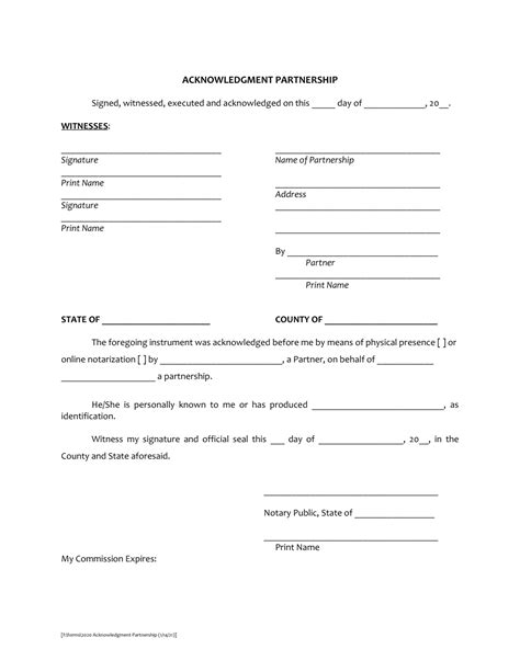 MiamiDade County, Florida Acknowledgment of Partnership Fill Out