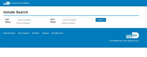 Miamidade gov inmate search.  Search the database for Miami Dade County m...