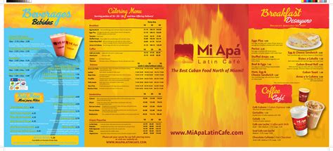 Miapa - Mi Apá Latin Café 's website. Explore Our Menu of Delicious & Authentic Cuban Cuisine.