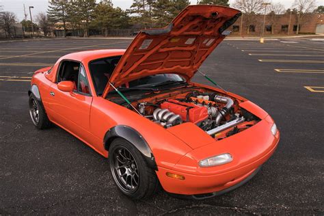 Flyin’ LS3 Miata. The second engine swap that Hagerty detailed was
