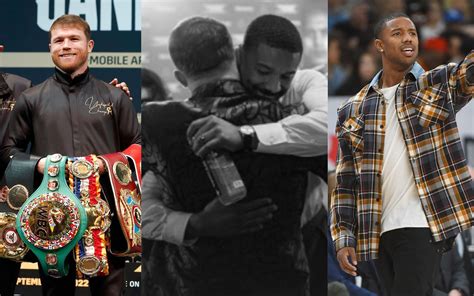 Michael B Jordan and Canelo Alvarez in Creed III