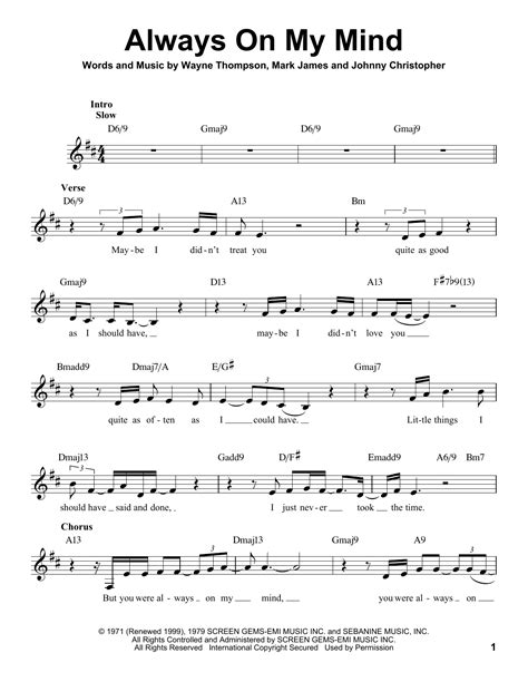 Michael Buble "Always On My Mind" Sheet Music Download PDF …