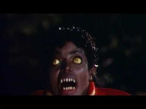 Michael Jackson Thriller MJ turns into a werewolf in full screen