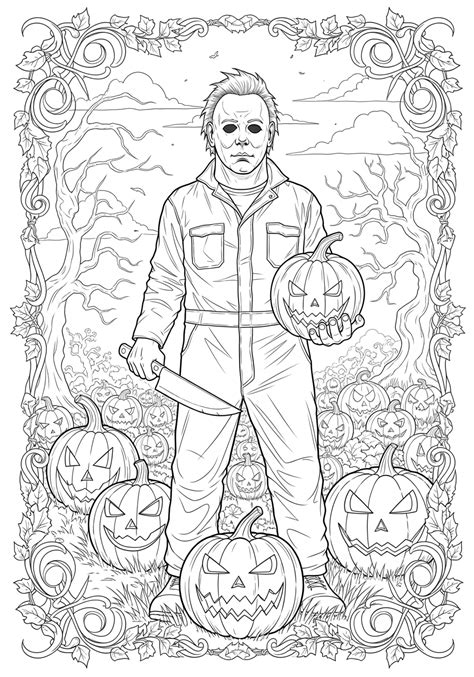 Michael Myers Coloring Shee