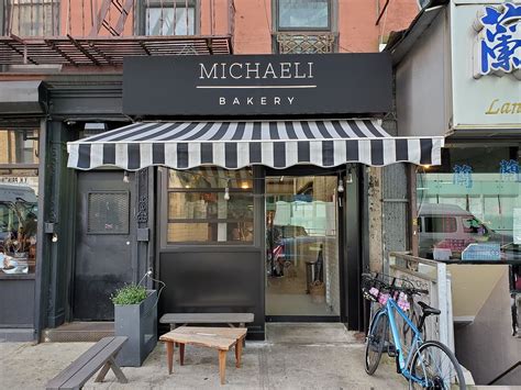 Michaeli bakery. Michaeli Bakery opened about two weeks ago on the edge of Lower East Side and Chinatown. This bakery sells a multinational array of baked goods, with a nod to some Jewish classics like babka, rugelach and challah. It’s a small to-go kind of bakery since there’s about eight chairs with a bar to sit in front and a … 
