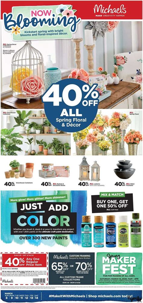 Michaels sales ad this week. Michaels Cyber Monday sale has the best 2023 Cyber Monday deals on tech, floral & decor, art & craft supplies, kids toys & activities, frames, storage, & more! Michaels. ... Shop our mobile app, weekly ad or in-store and stay up to date on the daily deals. Even better, get email alerts to unlock exclusive deals and start earning Michaels rewards! 