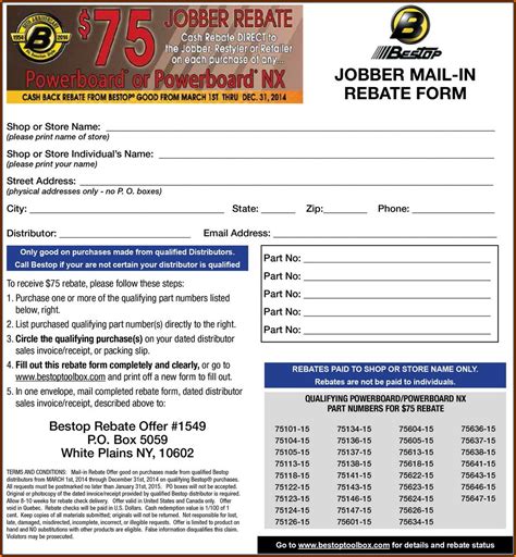 Michelin Rebate Form Forms NjQ4Mg Resume Examples