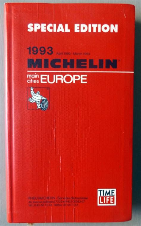 Michelin red guide main cities europe 1993. - Cartella di lavoro 1 fermata successiva.