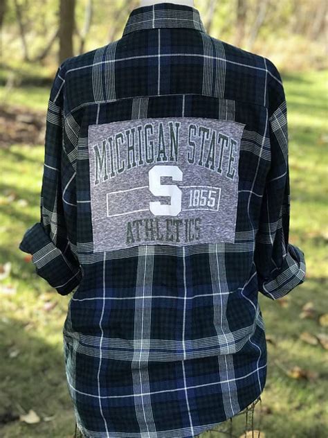 Michigan State Flannel - Etsy