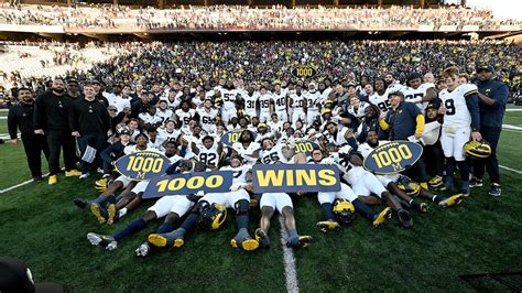 Michigan becomes first college football program to 1,000 wins with 31-24 victory over Maryland