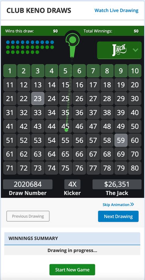 Just mark the number of drawings you want in the multiple-draw wagers area on the play slip. 5. The Lottery will draw 22 numbers. If you match 10 of the 22 numbers drawn you win the $250,000 top cash prize, regardless of how many other players win in the same drawing. The Keno pool closes at 7:08 p.m. the day of the drawing. Highlights
