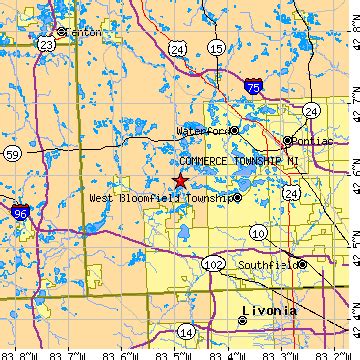 Michigan commerce township. The per capita income in Commerce Township in 2018 was $46,764, which is wealthy relative to Michigan and the nation. This equates to an annual income of $187,056 for a family of four. Commerce Township is a somewhat ethnically-diverse township. 