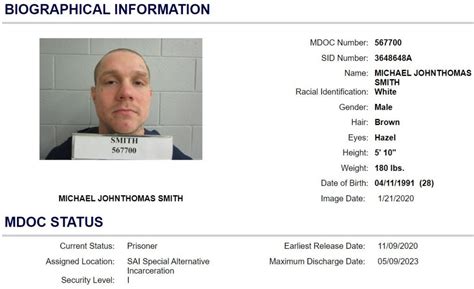 Michigan county jail inmate search.  Optional search options include Firs...