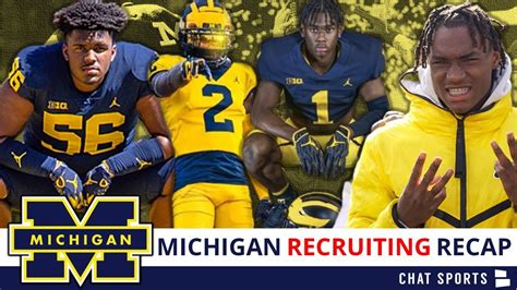 2:08. The holiday season came just a bit early for Michigan football's 2023 recruiting class. After more than 20 letters of intent rolled through the Wolverines' facility Wednesday morning, the .... 