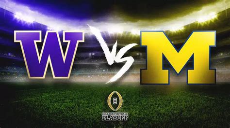Michigan vs washington odds. Washington (+4.5), Moneyline +158. Game Total (55.5) The spread opened Michigan -4.5 during the final minutes of Washington’s CFP semifinal win. The total opened 54.5 and was up to 55.5 within ... 