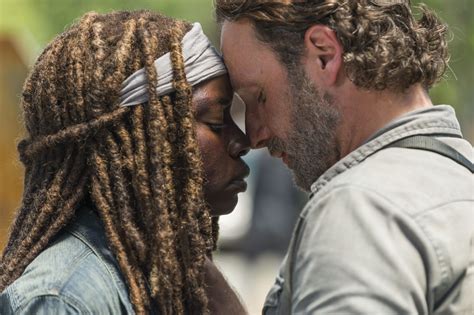 Michonne and rick. Liam Mathews March 22, 2020 at 7:52 p.m. PT. The moment we all knew was coming this season on The Walking Dead -- Danai Gurira 's final episode as Michonne -- has finally arrived. "What We Become ... 