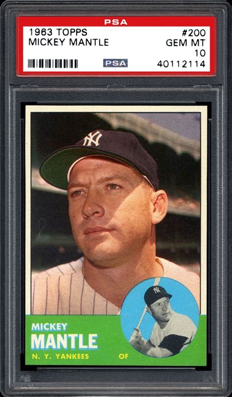 Mickey Mantle 1963 Topps #200 Commemorative Card - 1996 …