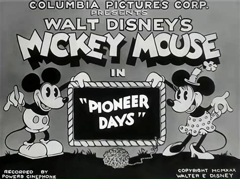 Mickey Mouse - Pioneer Days - 1930 - video Dailymotion