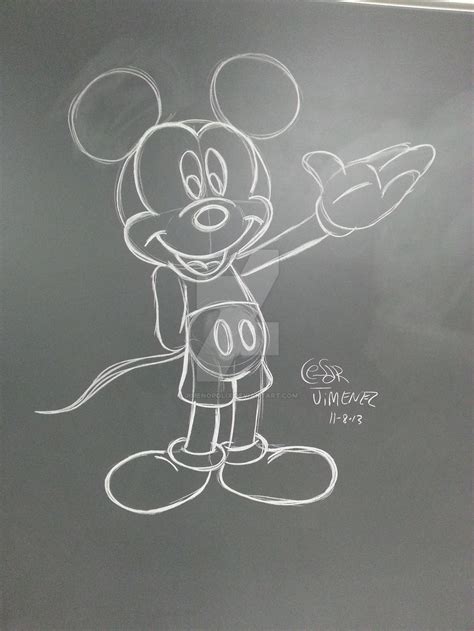 Mickey Mouse Chalk Drawing