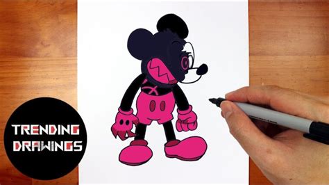 Mickey Mouse Drawing / FNF MOD / Easy Step by Step / …