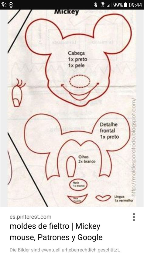 Mickey Mouse y Minnie Mouse / moldes, patrones, dibujos o plantillas