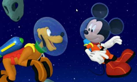 Mickey mouse clubhouse space adventure part 1. Hey, everybody. It's me, Mickey Mouse. Say, you want to come inside my clubhouse? Well, all right. Let's go. [chuckles] I almost forgot. To make the clubhouse appear, we get to say the magic words. Meeska, mooska, Mickey Mouse! Say it with me. Meeska, mooska, Mickey Mouse! [♪ They Might Be Giants: Mickey Mouse Clubhouse Theme] ♪ M-I-C-K … 